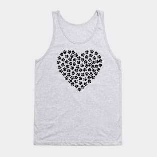 Paw Print Heart Tank Top